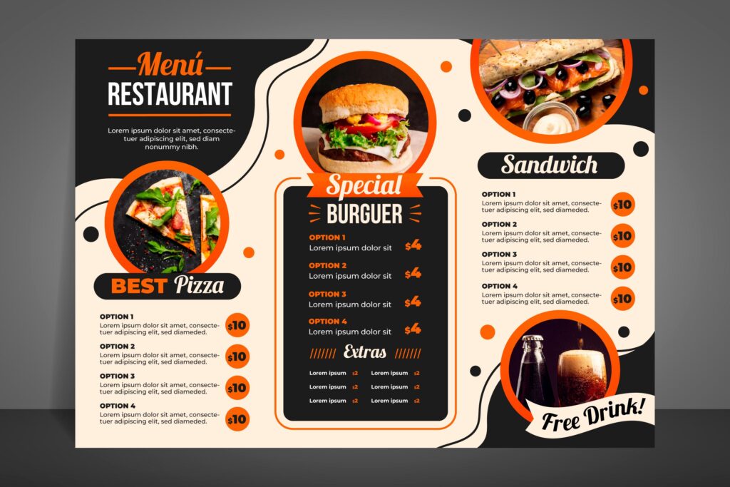 Creative Menu Card Design Services India